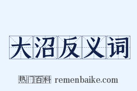 大沼反义词是什么意思的图片